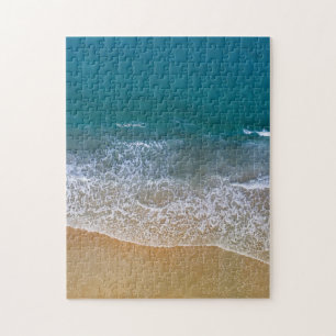 Türkis Blue Ocean Wave Sandy Beach Puzzle