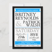 Türkis Blue Peacock Feather Wedding Einladungen (Rückseite)