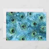 Türkis Blue Peacock Wedding Einladung (Vorderseite)