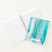 Türkis Blue Personalisiert Journal Notizblock (Innenseite)