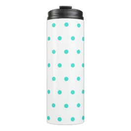 Türkis Blue Polka Dots Thermosbecher