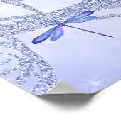 Türkis & Blue Quinceañera Begrüßungszeichen Poster (Ecke)