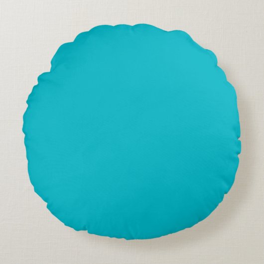Türkis Blue Rundes Kissen (Vorderseite)