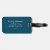 Türkis Blue Sea Florida Sandy Beach Aerial View Gepäckanhänger (Rückseite horizontal)