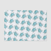 Türkis Blue Sea Turtle Beachy Seidenpapier (Vorderseite)