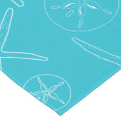 Türkis Blue Starfish & Sand Dollar Table Runner Kurzer Tischläufer (Ecke)