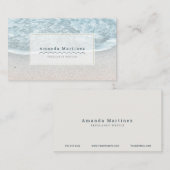 Türkis Blue Tropical Ocean Beach Visitenkarte (Vorne/Hinten)