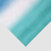 Türkis Blue Watercolor Ombre Seidenpapier (Ausschnitt)