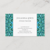 Türkis-BlumeMandala Visitenkarte (Rückseite)