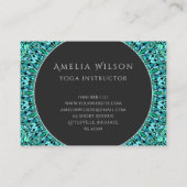 Türkis-BlumeMandala Visitenkarte (Rückseite)