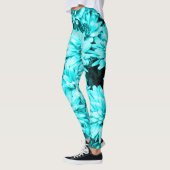Türkis-Blumen-Leggings Leggings (Links)