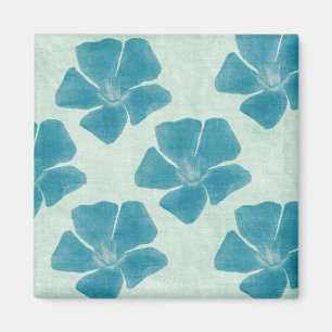 Türkis-Blumen-Muster-Magnet Magnet
