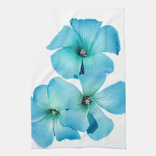 TÜRKIS-BLUMEN-POWER GESCHIRRTUCH (Vertikal)