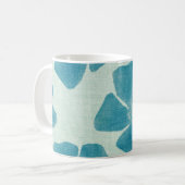 Türkis-Blumen-Tasse Kaffeetasse (Vorderseite Links)