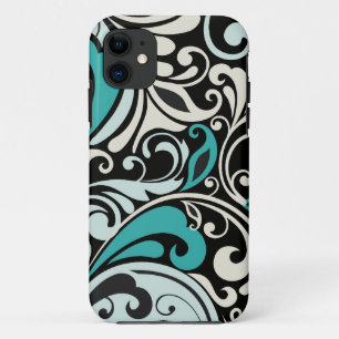 Türkis-BlumenWirbel iPhone 5 Fall Case-Mate iPhone Hülle