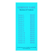 Türkis bohemian henna Pattern Yoga Instructor Werbekarte (Hinten)