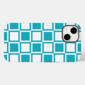 Türkis Bold Mod Squares Case-Mate iPhone Hülle (Rückseite (Horizontal))