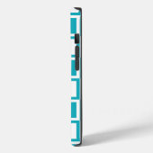 Türkis Bold Mod Squares Case-Mate iPhone Hülle (Rückseite / Links)