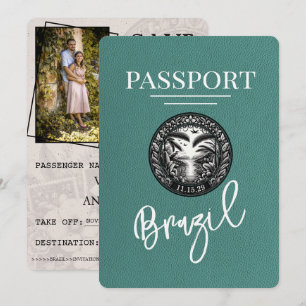 Türkis-Brasilien-Pass Save the Date