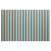 Türkis, Braun, Deep Sky Blue und Black Lines Stoff (Fat Quarter (45,7 x 55,9 cm))