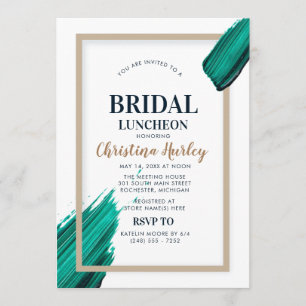 Türkis Bridal Luncheon Acryl-modern Einladung