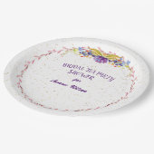 Türkis Bridal Tee Party Dusche Pappteller (Schrägansicht)