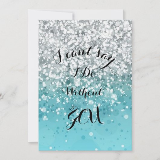 Türkis Bridesmaid Einladung (Vorderseite)