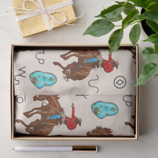 Türkis-, Broncs- und Markenpapier Seidenpapier (Geschenk)