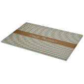 Türkis-Brown-Zickzack-Muster Schneidebrett (Ecke)
