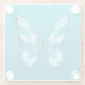 Türkis Butterfly Glasuntersetzer (Rückseite)