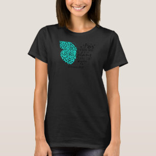 Türkis Butterfly Graphic Cheetah Print Christia T-Shirt