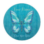Türkis Butterfly Schneidebrett (Vorderseite)