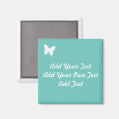 Türkis Butterfly Wedding Save the Date Magnet (Vorderseite/Rückseite)