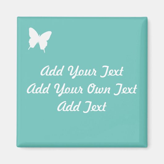 Türkis Butterfly Wedding Save the Date Magnet (Vorne)