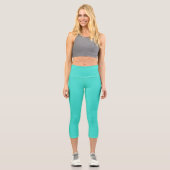Türkis Capri Leggings (Vorderseite)