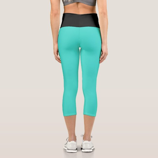 Türkis Capri Leggings (Rückseite)