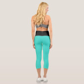 Türkis Capri Leggings (Rückseite)