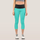 Türkis Capri Leggings (Vorderseite)