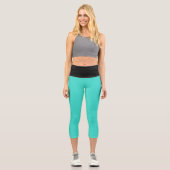 Türkis Capri Leggings (Vorderseite)