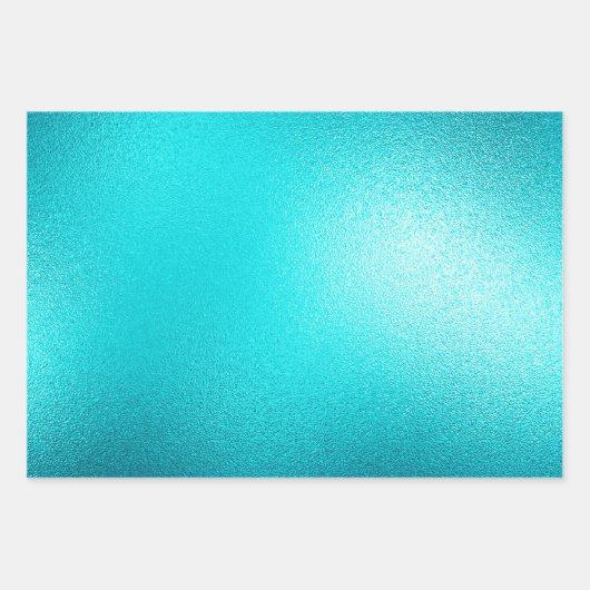 Türkis Chic Aqua Blue Geschenkpapier Set (Vorderseite)