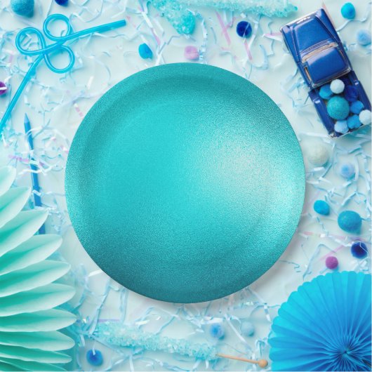 Türkis Chic Aqua Blue Wedding Pappteller (Party)
