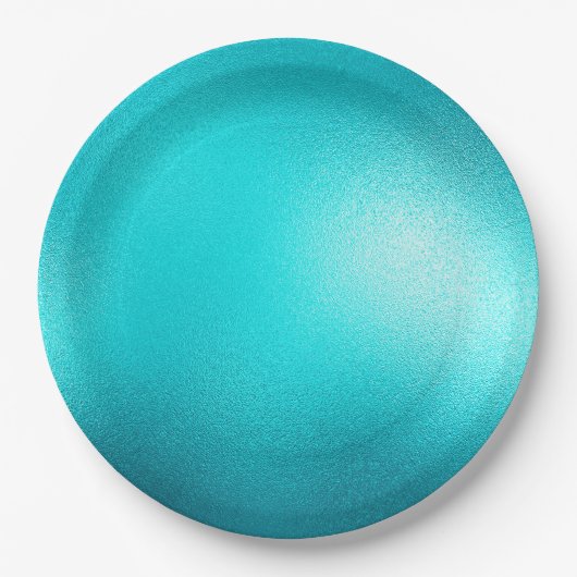 Türkis Chic Aqua Blue Wedding Pappteller (Vorderseite)
