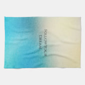 Türkis Chic White Aqua Blue Geschirrtuch (Horizontal)