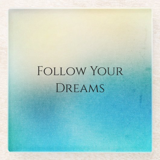 Türkis Chic White Aqua Blue Glasuntersetzer (Vorderseite)