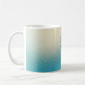 Türkis Chic White Aqua Blue Kaffeetasse (Links)
