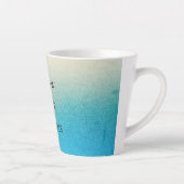 Türkis Chic White Aqua Blue Milchtasse (Rechts)