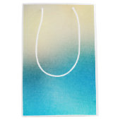 Türkis Chic White Aqua Blue Mittlere Geschenktüte (Vorderseite)