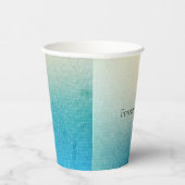 Türkis Chic White Aqua Blue Pappbecher (Rechts)