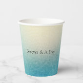 Türkis Chic White Aqua Blue Pappbecher (Vorderseite)