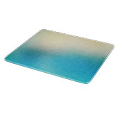Türkis Chic White Aqua Blue Schneidebrett (Ecke)
